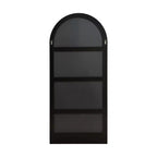 Specchio a figura intera in legno ad arco, autoportante da terra