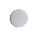 Saki Pouf d'extérieur 32 pouces, coussin rond, osier, tissu gris clair