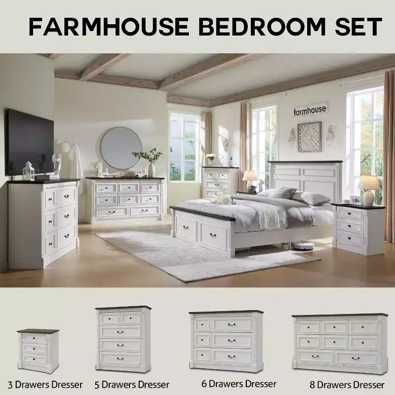 Comò a 5 cassetti per camera da letto, cassettiere alte 117 cm in stile rustico con colonna romana