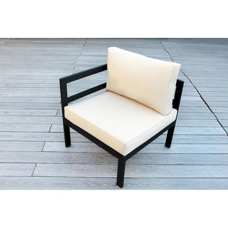 Divano componibile Ohana Outdoor a 8 pezzi in alluminio con cuscini e tavolo con braciere da 42 pollici