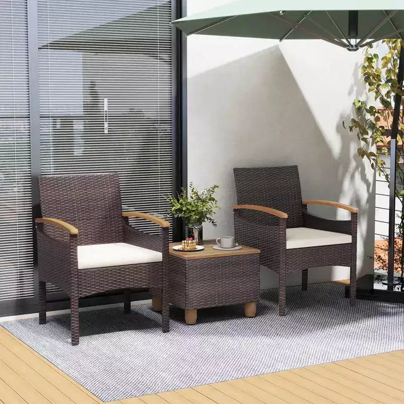 Lot de 2/4 chaises de salle à manger Costway avec accoudoirs en bois d'acacia et cadre en métal robuste
