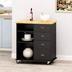Carrello da cucina contemporaneo con ruote e 2 cassetti