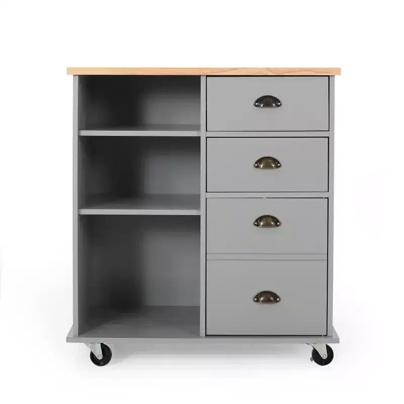 Carrello da cucina contemporaneo con ruote e 2 cassetti