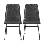 Christopher Knight Home Wtroup Rattan Webbing Iron Frame Dining Chair
