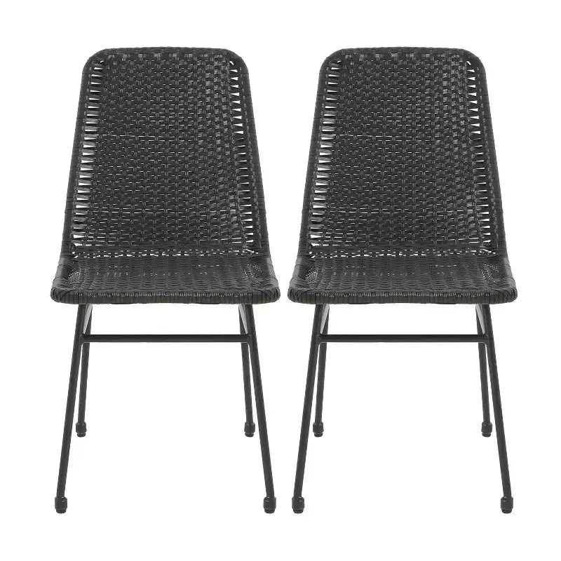 Christopher Knight Home Wtroup Rattan Webbing Iron Frame Dining Chair