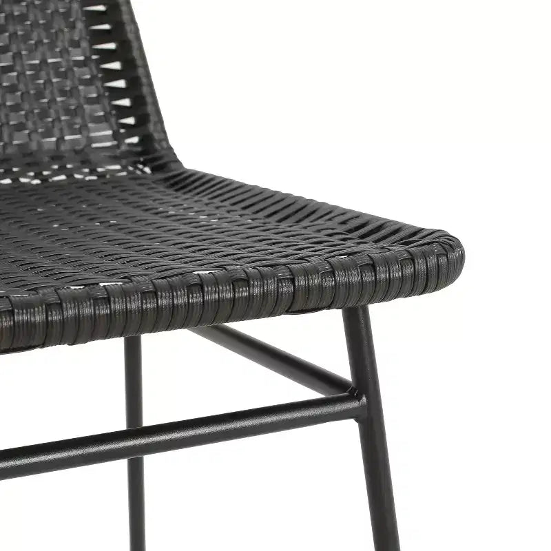 Sedia da pranzo Christopher Knight Home Wtroup con struttura in ferro e intreccio in rattan