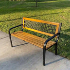 Lotus Home Wood Garden Bench - 29 H x 47 W x 21 D