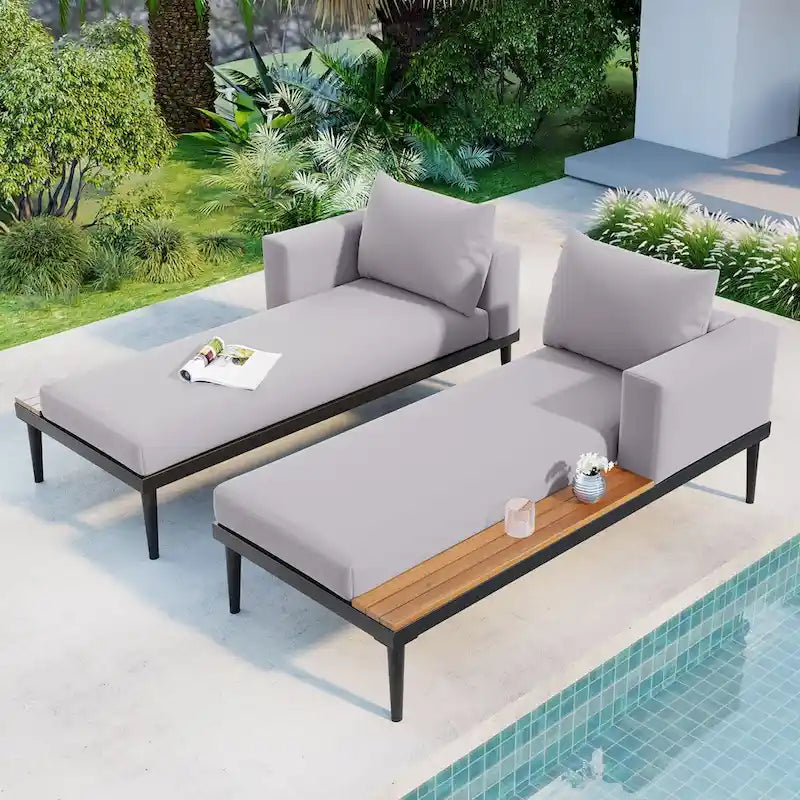 Nestfair 2 in 1 Outdoor Daybed with Cushions and Pillows