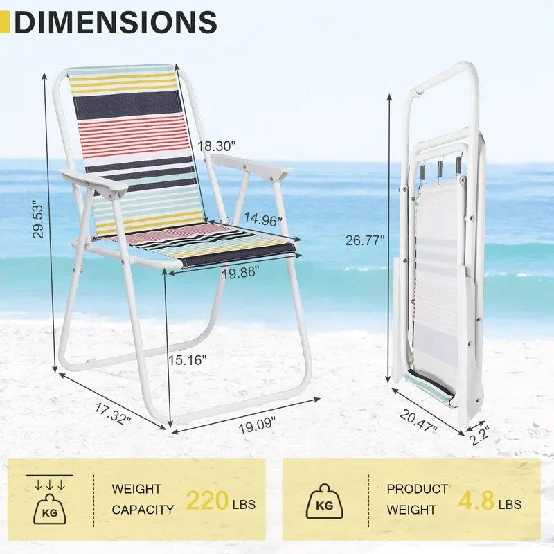 Chaise de plage pliante individuelle