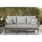 Divano da esterno e tavolino da caffè Visola Gray Signature Design by Ashley - 80L x 33P x 37A