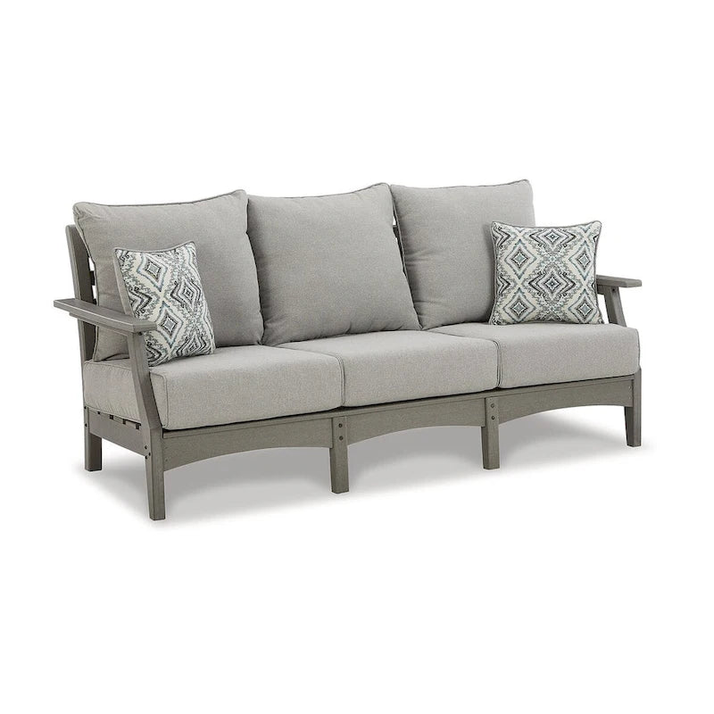 Divano da esterno e tavolino da caffè Visola Gray Signature Design by Ashley - 80L x 33P x 37A
