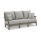 Divano da esterno e tavolino da caffè Visola Gray Signature Design by Ashley - 80L x 33P x 37A