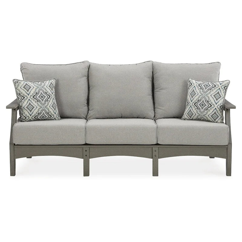 Divano da esterno e tavolino da caffè Visola Gray Signature Design by Ashley - 80L x 33P x 37A