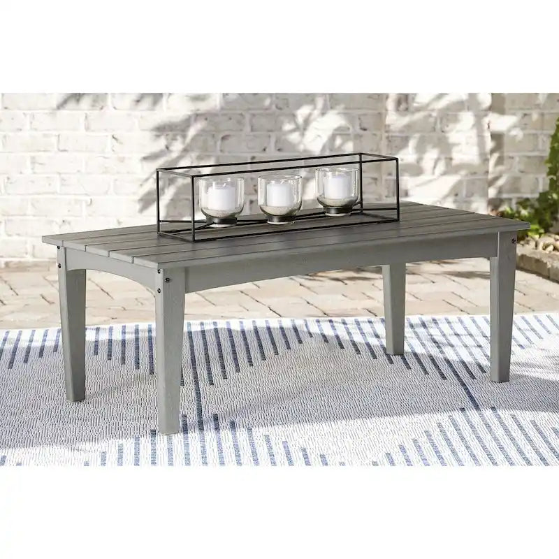 Divano da esterno e tavolino da caffè Visola Gray Signature Design by Ashley - 80L x 33P x 37A
