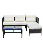 Divano Sezionale in Rattan Wicker (3 Pezzi)