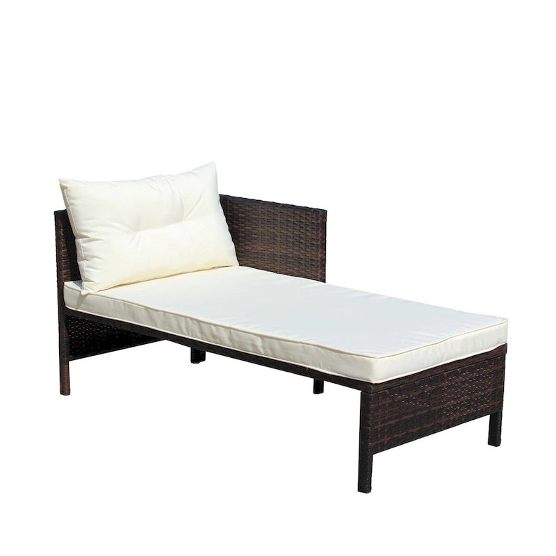Divano Sezionale in Rattan Wicker (3 Pezzi)