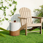 Glitzhome 17H Multi-functional MGO Garden Stool Outdoor Table