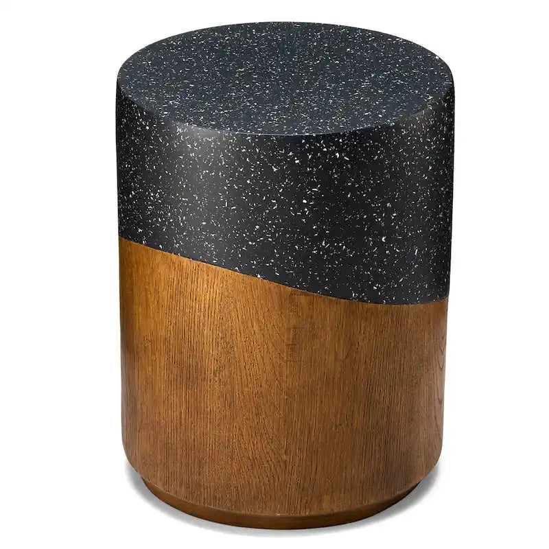 Glitzhome Tabouret de jardin multifonctionnel en OGM de 17 po, table d'extérieur