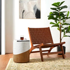 Glitzhome Tabouret de jardin multifonctionnel en OGM de 17 po, table d'extérieur
