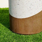 Glitzhome Tabouret de jardin multifonctionnel en OGM de 17 po, table d'extérieur
