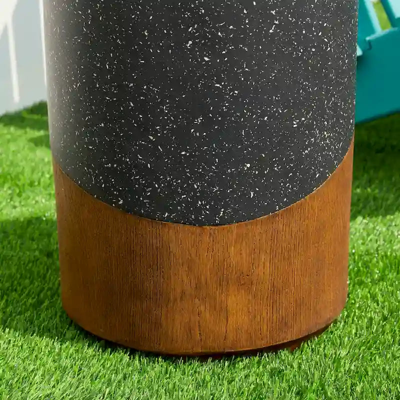 Glitzhome Tabouret de jardin multifonctionnel en OGM de 17 po, table d'extérieur