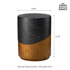 Glitzhome Tabouret de jardin multifonctionnel en OGM de 17 po, table d'extérieur