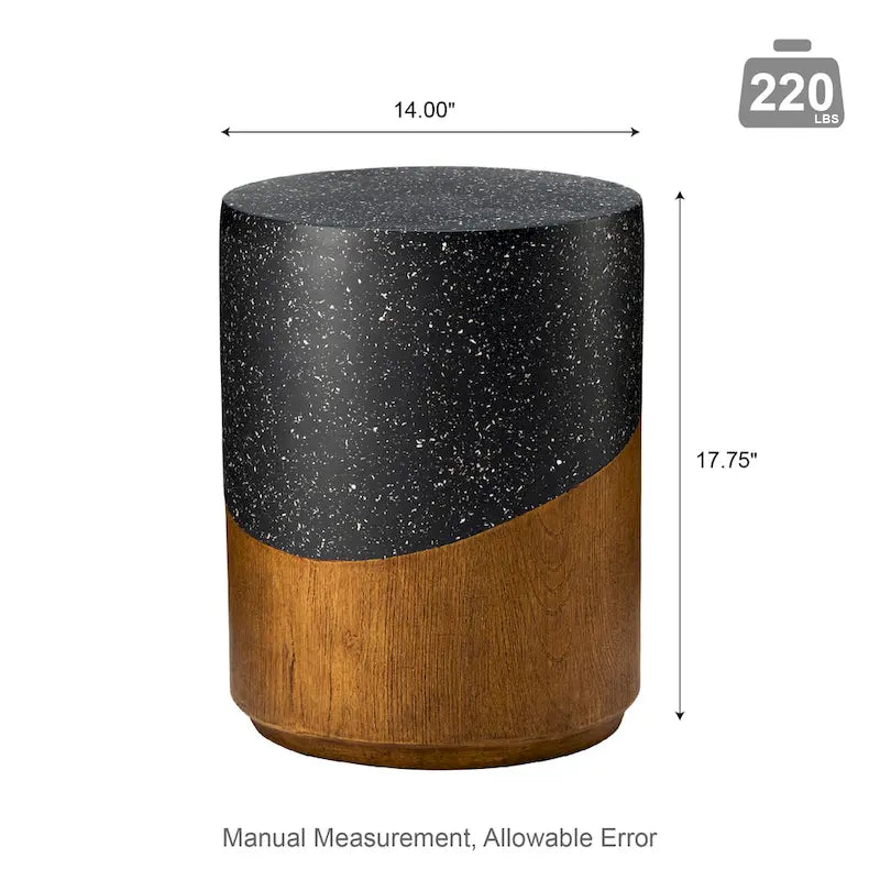 Glitzhome Tabouret de jardin multifonctionnel en OGM de 17 po, table d'extérieur