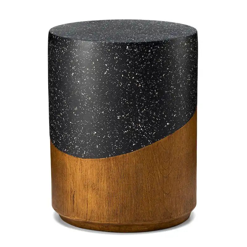 Glitzhome Tabouret de jardin multifonctionnel en OGM de 17 po, table d'extérieur
