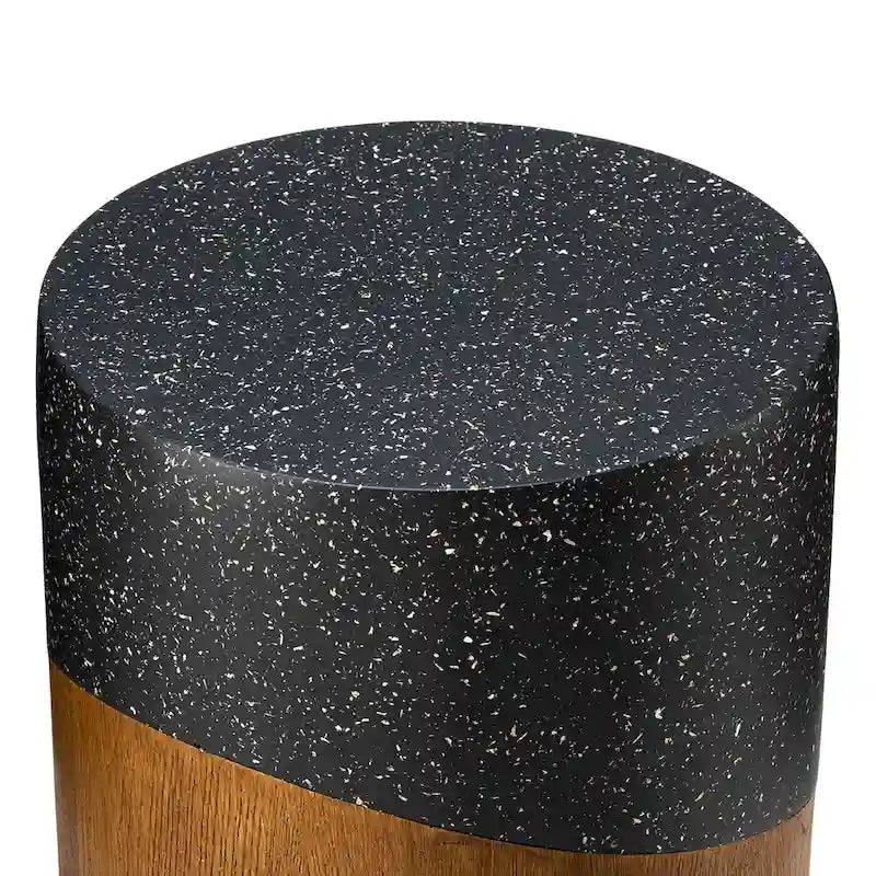 Glitzhome Tabouret de jardin multifonctionnel en OGM de 17 po, table d'extérieur