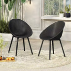Sedia da pranzo da esterno Christopher Knight Home 2pz Papaver in plastica polipropilene