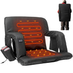 DoCred Heated Stadium Seat with Back and Arm, 6 Reclining Positions