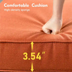 Set di sedie girevoli curve in vimini OVIOS a 5 pezzi con pouf da esterno