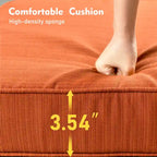 Set di sedie girevoli curve in vimini OVIOS a 5 pezzi con pouf da esterno