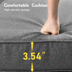 Set di sedie girevoli curve in vimini OVIOS a 5 pezzi con pouf da esterno