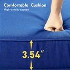Set di sedie girevoli curve in vimini OVIOS a 5 pezzi con pouf da esterno