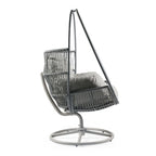 Sedia a cesto Lina Outdoor Wicker Swivel Egg con cuscino rimovibile di Christopher Knight Home