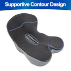 Cuscino Ergonomico in Memory Foam con Supporto Lombare e Schienale per Alleviare il Dolore al Coccige