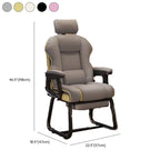 Fauteuil de direction ergonomique en cuir jaune à dossier haut