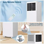 Condizionatore d'aria portatile da 8.000 BTU - 3-in-1 Raffreddamento, Deumidificatore e Ventilatore per ambienti fino a 32,5 mq con Modalità Sleep e 1 Anno di Garanzia