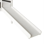Letto a soppalco basso classico singolo CraftPorch con lavagna, scivolo e scaletta