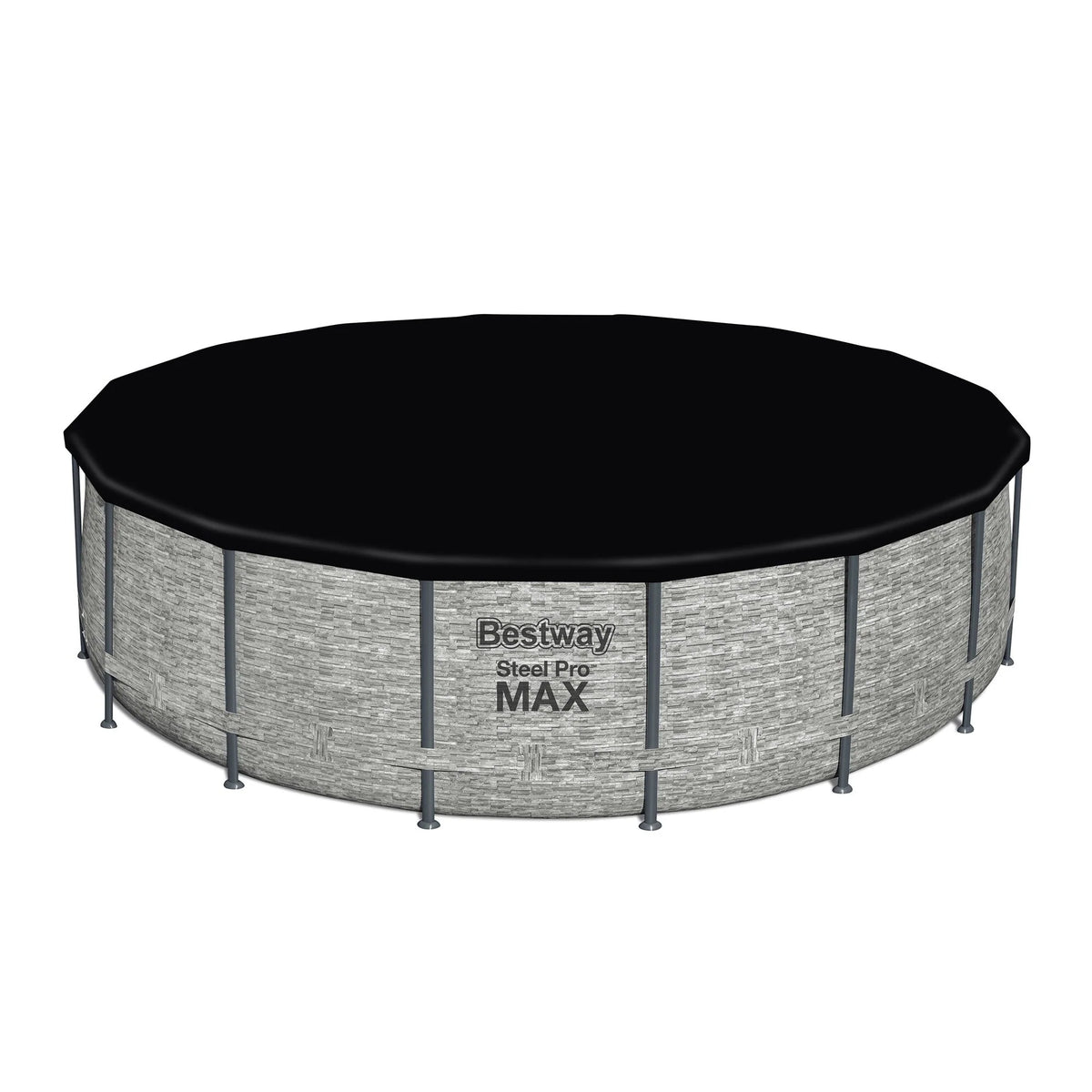 Piscina Fuori Terra Rotonda Bestway Steel Pro MAX con Pompa e Copertura