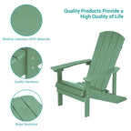 Bonosuki Sedie Adirondack da Esterno in Legno Resistente alle Intemperie - Set da 4