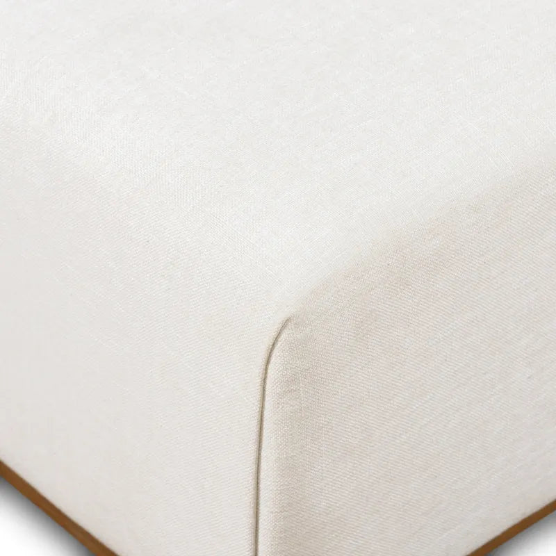 Pouf Jarmo Poly & Bark con Tavolino Regolabile in Noce - Vera Pelle Italiana Pieno Fiore