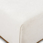 Pouf Jarmo Poly & Bark con Tavolino Regolabile in Noce - Vera Pelle Italiana Pieno Fiore