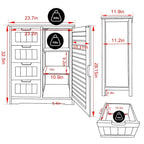 Mobile contenitore da bagno VEIKOUS con 4 cassetti