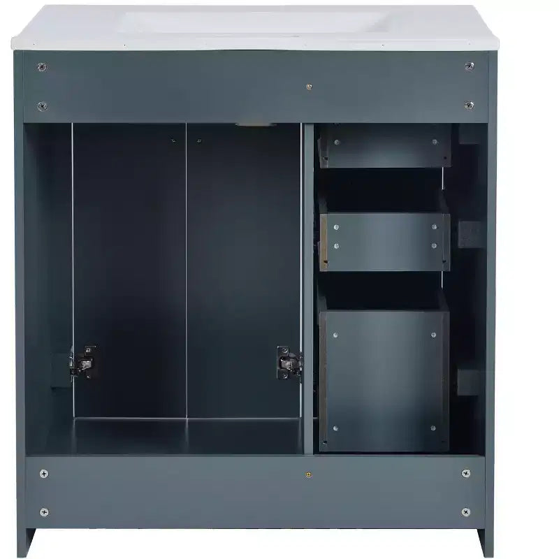 Mobile bagno singolo da 76 cm con lavabo, armadietto e 3 cassetti – Nero / Blu / Verde / Indaco / Bianco