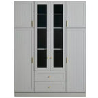 Dispensa da Cucina Autoportante Whisen 71''H, Grande Armadio Contenitore per Sala da Pranzo con 6 Ante, Ripiani Regolabili