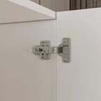 Armoire moderne autoportante en bois massif avec étagères de rangement
