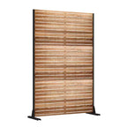 MAYEERTY 72 pollici Divisorio per ambienti con struttura zincata Schermo per la privacy con venature del legno Recinzione da giardino per patio Beige