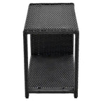 Cornice perimetrale per vasca idromassaggio a sezione quadrilatera in rattan per esterni